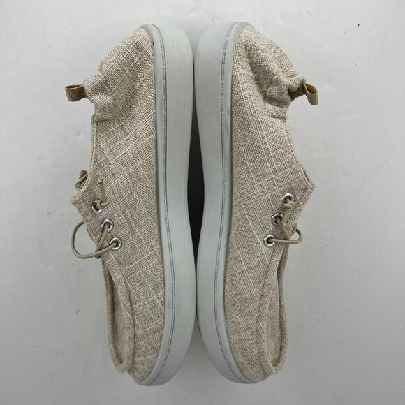 Solemates Womens Beige Canvas Solid Round Toe Low Top Slip On Size 11 Loafers - Picture 6 of 9